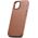 iCarer iCarer Case Leather pokrowiec etui z naturalnej skóry do iPhone 14 brązowy (WMI14220705-BN) (kompatybilne z MagSafe)