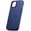 iCarer iCarer Case Leather pokrowiec etui z naturalnej skóry do iPhone 14 niebieski (WMI14220705-BU) (kompatybilne z MagSafe)