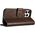 iCarer iCarer Oil Wax Wallet Case 2in1 etui iPhone 14 Pro skórzany pokrowiec z klapką Anti-RFID brązowy (WMI14220722-BN)