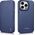 iCarer iCarer CE Premium Leather Folio Case skórzane etui iPhone 14 Pro z klapką magnetyczne MagSafe niebieski (WMI14220714-BU)