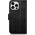 iCarer iCarer Oil Wax Wallet Case 2in1 etui iPhone 14 Pro skórzany pokrowiec z klapką Anti-RFID czarny (WMI14220722-BK)