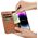 iCarer iCarer Wallet Case 2in1 etui iPhone 14 Pro Max skórzany pokrowiec z klapką Anti-RFID brązowy (WMI14220728-BN)