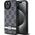 DKNY DKNY DKHCP15SPCPTSSK iPhone 15 / 14 / 13 6.1" czarny/black hardcase Leather Checkered Mono Pattern & Printed Stripes