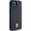 DKNY DKNY DKHMP14SPSHRPSK iPhone 14 / 15 / 13 czarny/black hardcase Leather Monogram Pattern Metal Logo MagSafe