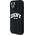 DKNY DKNY Liquid Silicone White Printed Logo MagSafe - Etui iPhone 14 / 15 / 13 (czarny)