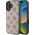 Guess Guess GUHMP16SPGPYSW iPhone 16 6.1" brązowy/brown hardcase Peony Script MagSafe