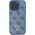 Guess Guess GUHCP16LP4TDSCPB iPhone 16 Pro 6.3" niebieski/blue hardcase Leather Metal Logo Strass Crossbody