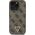 Guess Guess GUHCP16LP4TDSCPW iPhone 16 Pro 6.3" brązowy/brown hardcase Leather Metal Logo Strass Crossbody