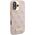 Guess Guess GUHMP16SU4GPRP iPhone 16 6.1" różowy/pink hardcase 4G Logo Plate MagSafe