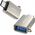 Adapter USB Joyroom Adapter Joyroom S-H151 USB-C (męski) / USB-A (żeński) z oczkiem na smycz - srebrny