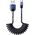 Kabel spiralny Joyroom S-A43 Crystal-Clear Series 3A USB-A / USB-C 1.5m czarny