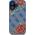 Guess GUHMP16SP4ROPEMCB iPhone 16 6.1"    niebieski/blue hardcase 4G Flowers Print MagSafe