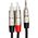 Kabel Hosa Jack 3.5mm - RCA (Cinch) x2 3.05m srebrny (HMR-010Y)
