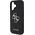 Guess Grained Big 4G Logo Small Classic Logo case for iPhone 16 black