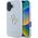 Guess Grained Big 4G Logo Small Classic Logo case for iPhone 16 blue