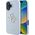 Guess Grained Big 4G Logo Small Classic Logo case for iPhone 16 blue