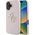 Guess Grained Big 4G Logo Small Classic Logo case for iPhone 16 pink