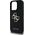 Guess Grained Big 4G Logo Small Classic Logo case for iPhone 16 Pro black
