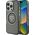 Guess IML Metal Mountain Logo MagSafe Case for iPhone 16 Pro Black