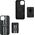 Etui Guess 4G Stripes z portfelem         Magsafe do iPhone 15 czarny