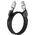 WiWU - Καλώδιο USB σειράς Raptor Wi-C051 4 σε 1 Γρήγορη Φόρτιση USB A/USB C σε C+L 100W 1,2m - μαύρο