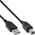 Kabel USB InLine USB-A - USB-B 0.3 m Czarny (34503X)