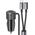 Φορτιστής αυτοκινήτου USAMS YT Series CC287 66W 1xUSB-A 1xUSB-C + καλώδιο 2 σε 1 USB-C/Lightning tarnish