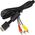 Kabel Hertz Scart - RCA (Cinch) x3 1.8m czarny (2018-uniw)