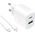 Φορτιστής τοίχου Puro PROLITE 30W USB-A / USB-C + καλώδιο USB-C - USB-C 1.2m - λευκός