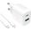 Φορτιστής τοίχου Puro PROLITE 25W USB-A / USB-C + καλώδιο USB-C - USB-C 1.2m - λευκός