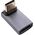 Προσαρμογέας InLine® USB4, USB-C αρσενικό/θηλυκό πάνω/κάτω γωνιακό, Αλουμίνιο, γκρι