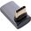Προσαρμογέας InLine® USB4, USB-C αρσενικό/θηλυκό πάνω/κάτω γωνιακό, Αλουμίνιο, γκρι