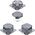InLine® Πρίζα σύνδεσης Cat.6A, 2x υποδοχή RJ45, RAL9010, λευκό