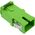 InLine® Ζεύξη LWL, Simplex SC/SC, SM, Κεραμικό μανίκι, με κλείστρο, πράσινο