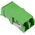 Σύζευξη LWL InLine®, Duplex LC/LC, singlemode, πράσινο, με κλείστρο, κεραμικό περίβλημα