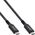 InLine® USB4 Kabel, USB-C Stecker/Stecker, 8K60Hz, schwarz, 1,5m