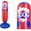 LeanToys Nadmuchiwany Worek Bokserski Czerwono Niebieski 125CM