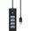 HUB 4-portowy USB-A 3.0 przewód 0,15M - czarny