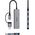 HUB 4-portowy input 2w1: USB-A/USB-C / output: 3x USB-A 2.0 + 1x USB-A 3.0 καλώδιο 0,17M - γκρι