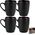Kubki ceramiczne czarne 400 ml 4 szt.