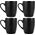 Kubki ceramiczne czarne 400 ml 4 szt.