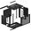 Szafa Lanberg Szafa wiszšca 19 cali 9U 600x450 drzwi perforowane (flat pack) czarna