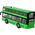 LeanToys Autobus Piętrowy Na Baterie Światła Dźwięki Napęd Frykcyjny Zielony 1:16