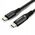 Πλεκτό καλώδιο USB-C -> USB-C 1m 100W ενσωματωμένη οθόνη μαύρο