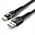 Πλεκτό καλώδιο USB -> USB-C 2m 3A RGB LED μαύρο