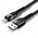 Πλεκτό καλώδιο USB -> Lighting 1m 2.4A RGB LED μαύρο