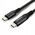 Πλεκτό καλώδιο USB-C -> USB-C 3m 60W με ενσωματωμένη οθόνη μαύρο