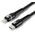 Πλεκτό καλώδιο USB-C -> Lightning 1m 27W RGB LED μαύρο