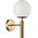 Kinkiet Italux Italux Ravena WL-2324-1 GD+OPA kinkiet lampa ścienna 1x10W E27 brązowy/biały