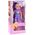 Lalka W Sukience z Koroną Długie Włosy Fioletowa Szczotka 38cm LEAN Toys